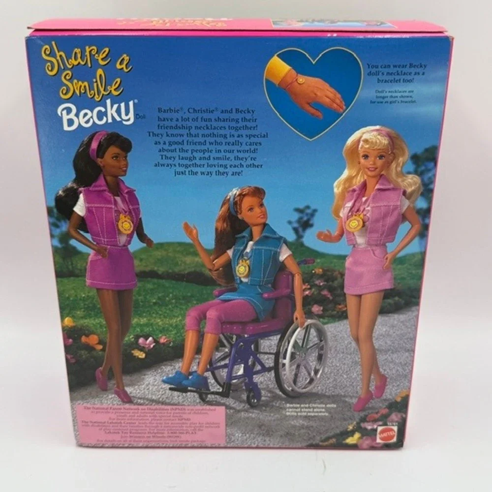 Mattel Share a Smile Becky Doll Wheelchair Special Edition 1996 NIB 15761